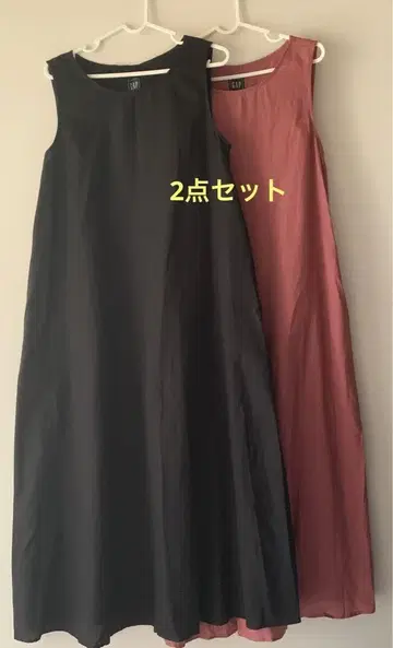 GAP 린넨 롱 원피스 새상품 블랙 벽돌