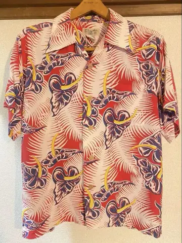 빈티지 하와이안 셔츠 반팔 레이온 셔츠 50s 60s 스타일