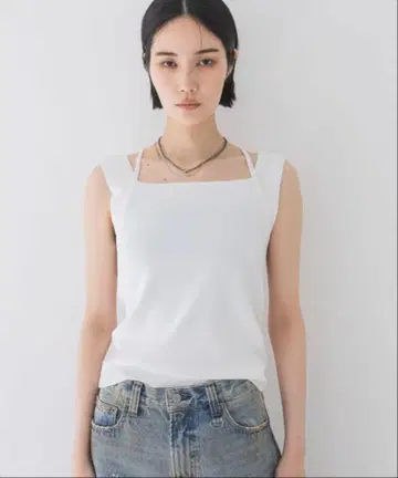 [ 미사용 새상품 ] JEANASIS 2WAY 넥 소우바리 탱크