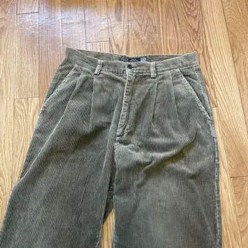 90s GAP 올드갭 코듀로이 2턱 팬츠 카키 W32