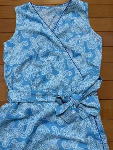 블루 랩스타일 원피스