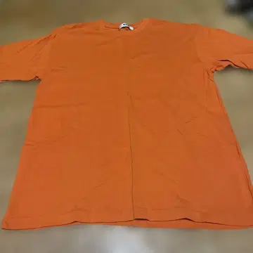 오렌지 코튼 T셔츠 VAN