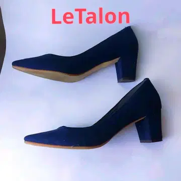 Le Talon 네이비 블루 백스킨 펌프스 23.0cm