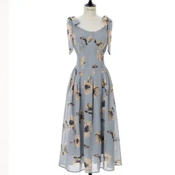 정품 Sunflower-Printed Midi Dress sky