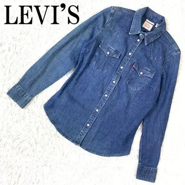 리바이스 LEVI'S 긴팔 셔츠 데님 중다크 컬러 XS B9942