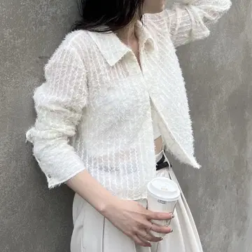 CAPRICIEUX LE'MAGE 컷오프 후크 셔츠 아이보리