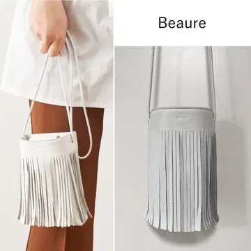 새상품급 BEAURE 프린지 숄더백 / 스마트폰 파우치