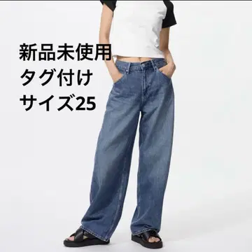 [ 새상품 ] 유니클로 UNIQLO 배기 커브 청바지 25