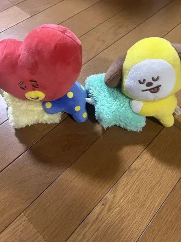 BT21 TATA와 CHIMMY 봉제 인형 세트