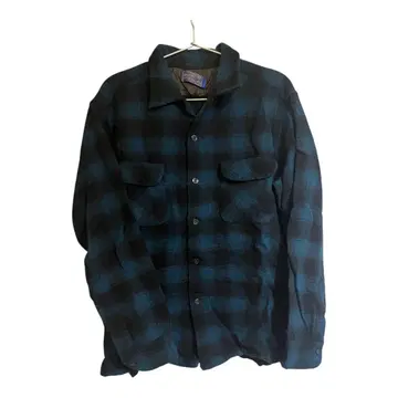 pendleton 울 셔츠 보드 셔츠 옴브레 셔츠 50년대 파랑 블랙