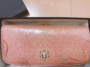 ANNA SUI 꽃무늬 핑크 장지갑