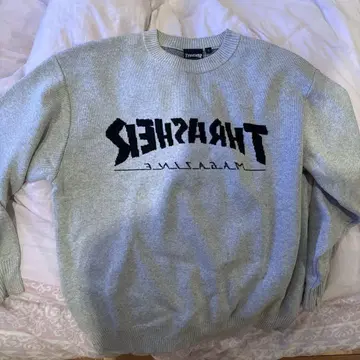 THRASHER 그레이 스웨터 L 사이즈