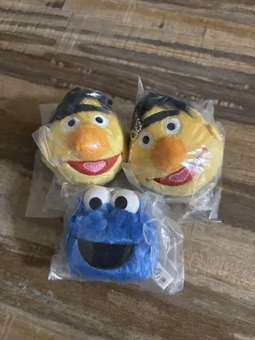 버트 쿠키 몬스터 봉제 인형 3개 세트