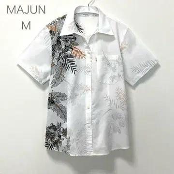 MAJUN 여성용 카리유시 웨어 쿨 비즈 아로하 셔츠 오키나와
