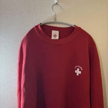 made in USA LIFE GUARD 로고 빨간색 맨투맨