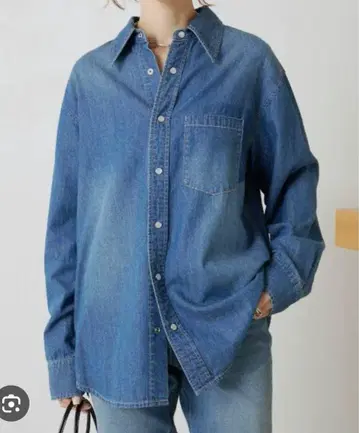 큐어노스 denim EM shirts 블루