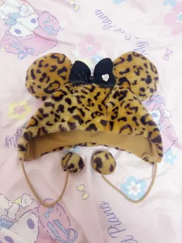디즈니 팬캡 레오파드 무늬