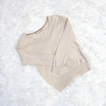 [개럴개런트] 핑크 베이지 V넥 긴팔 니트 (F)
