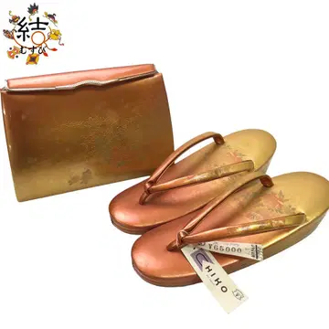 MC-7248 일본 정통의상 소품 조리&가방 세트 꽃 무늬 기모노 가방