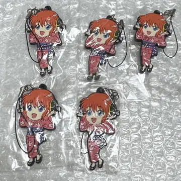 은혼 유카타 여름 축제 러버 스트랩 카구라 5종 세트