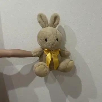 토끼형 봉제 인형 베이지