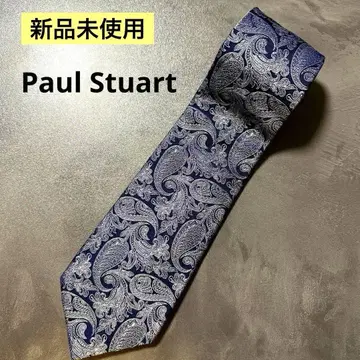 PaulStuart 넥타이 페이즐리 네이비