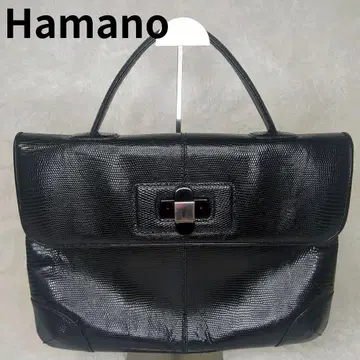 새상품급 HAMANO 하마노 핸드백 리자드 턴락 하마노 가죽 공예