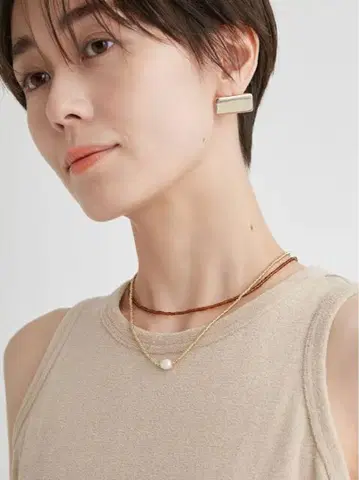 emmi 비즈 숏 목걸이 세트