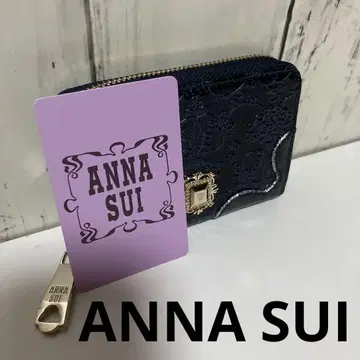 [새상품급] ANNA SUI 루미니 미니 지갑 네이비 미사용 새상품