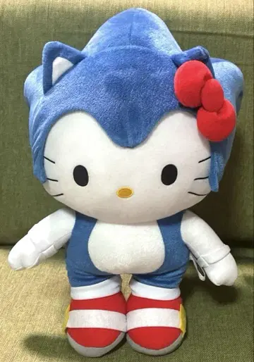 소닉 헬로키티 슈퍼 점보 봉제 인형