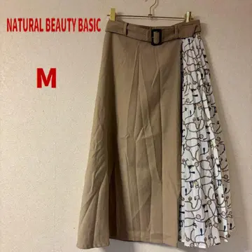 NATURAL BEAUTY BASIC 베이지 롱 스커트