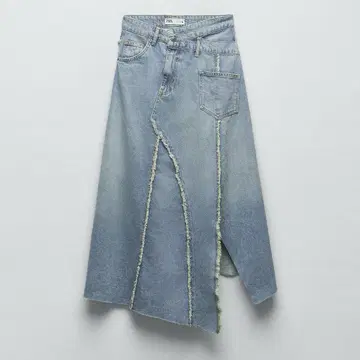ZARA 데님 스커트 비대칭 데님 스커트
