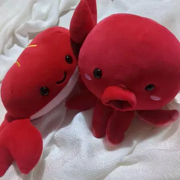 게와 문어 봉제 인형 세트
