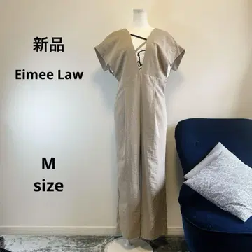 [ 에이미 로우 새상품 ] 베이지 V넥 크로스 스트랩 올인원