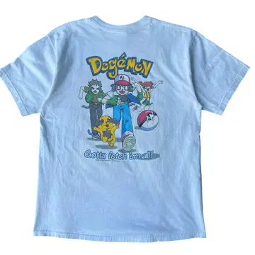 포켓몬 패러디 도게몬 빅독 90s 레어 티셔츠