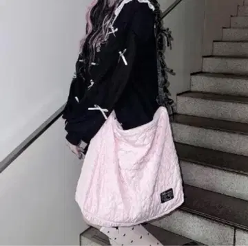 하트 퀼팅 숄더백 마키짱 majoretty 핑크