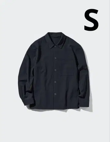 유니클로 감동 셔츠 자켓 울 라이크 네이비 S UNIQLO