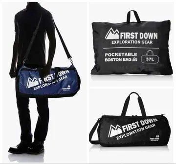 FIRST DOWN 퍼스트다운 접이식 보스턴 백 블랙 37L