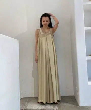 실키 와이드 콤비네존