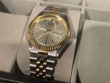 Citizen 쿼츠 손목시계 콤비 데이데이트