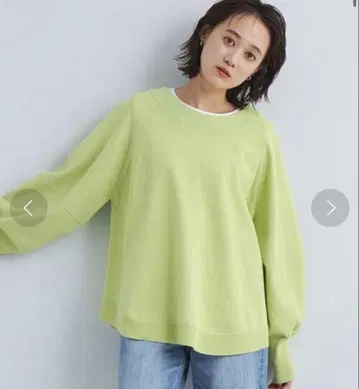 그린 라벨 릴랙싱 맨투맨 라이크 돌먼 풀오버 니트