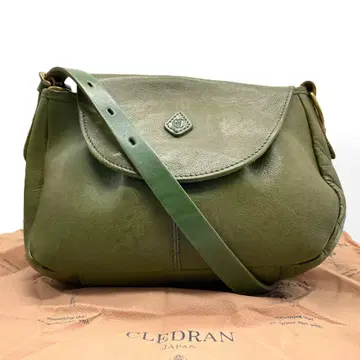새상품급 CLEDRAN 숄더백 가죽 그린 사선 가케