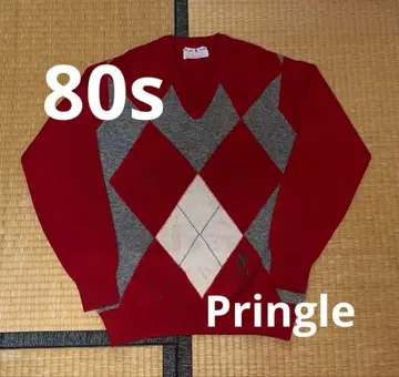80s 프링글 스코틀랜드제 울 니트 스웨터