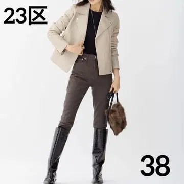 미사용 새상품 23구 라이더 자켓 더블 램 가죽