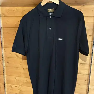 MSGR 블랙 피케 셔츠 반팔 XL