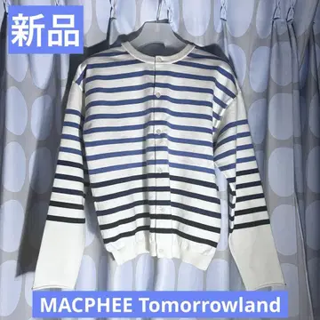 MACPHEE 스트라이프 니트 가디건 긴팔