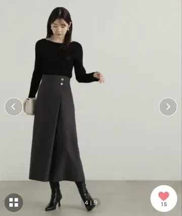 프로포션 바디 드레싱 랩 스타일 스커트 타이트 스커트