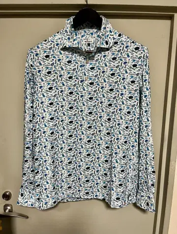 KITON 키톤 알로하 프린트 롱 슬리브 티셔츠
