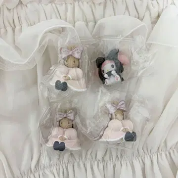 가챠가챠 산리오 발레 리본 피규어 마론 크림 & 마이멜로디