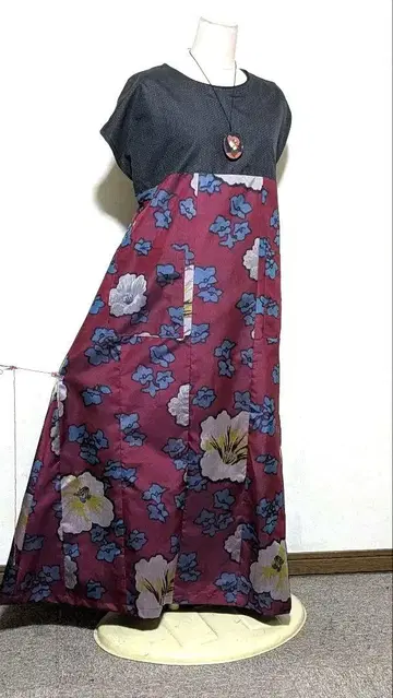 메이센 기모노 리메이크 롱 원피스 910